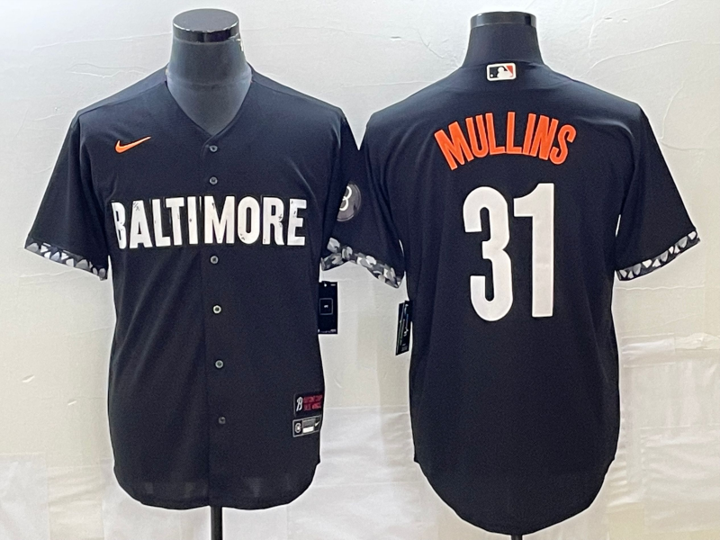 Men's Baltimore Orioles Cedric Mullins #31 Black 2023 City Connect Jersey